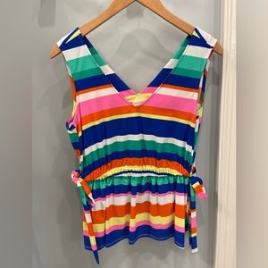 Jude Connally striped sleeveless top, size medium